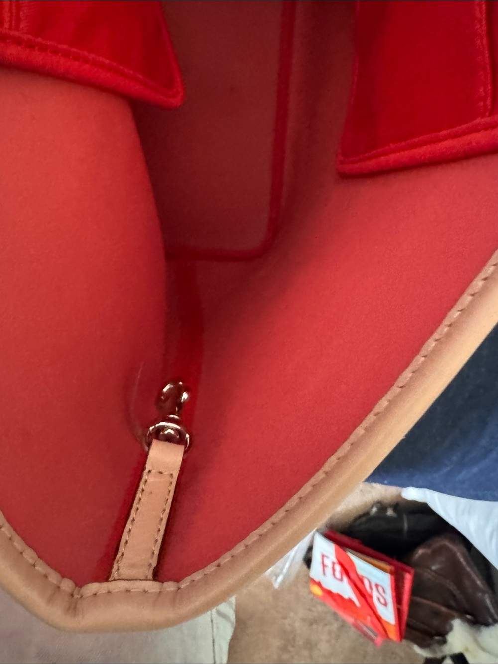 Coach New York Red Tote with Tan Handles bundle deal - Picture 9 of 11